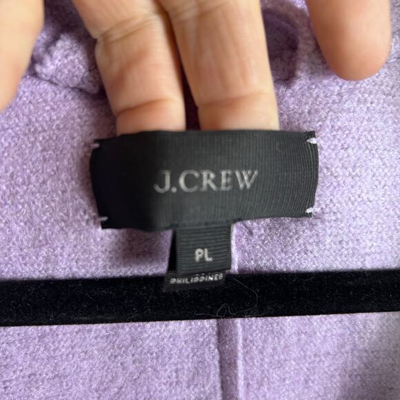 J. Crew jacket coat women's Large wrap purple lavender wool minimalist capsule - Picture 7 of 8